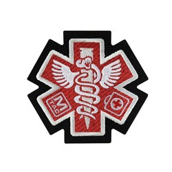 M-Tac - Медична нашивка з вишивкою Paramedic - чорний - 51432002