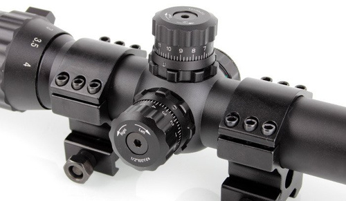 ASG - оптичний приціл 1-4x24 Short Dot Sight - перехрестя з підсвічуванням - 19214