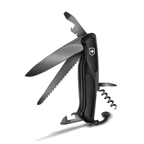 Victorinox - Багатофункціональний кишеньковий ніж Ranger 55 - 10 функцій - Onyx Black - 0.9563.C31P