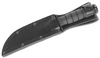 Ka-Bar 1255 - Nóż wojskowy Short Tanto - Czarny - Combo - Pochwa skórzana