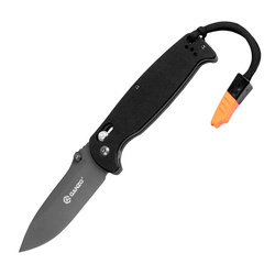 Ganzo - G7413 EDC Складаний ніж зі свистком - G-Lock - Чорний - G7413-BK-WS