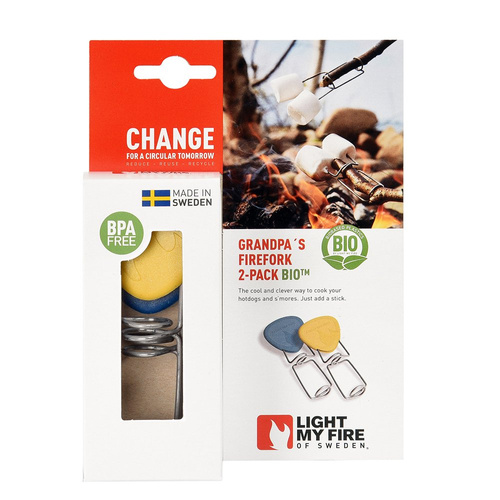 Light My Fire - Шампури для багаття Grandpa's FireFork BIO 2-pack - MustyYellow / HazyBlue - 2302011413