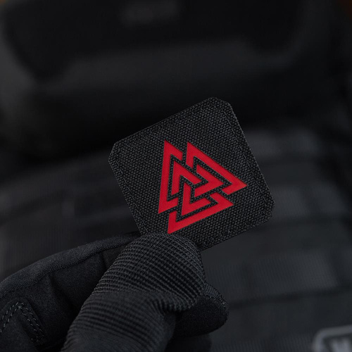 M-Tac - Квадратна нашивка Laser cut Valknut - Червоний / Чорний - 51162233