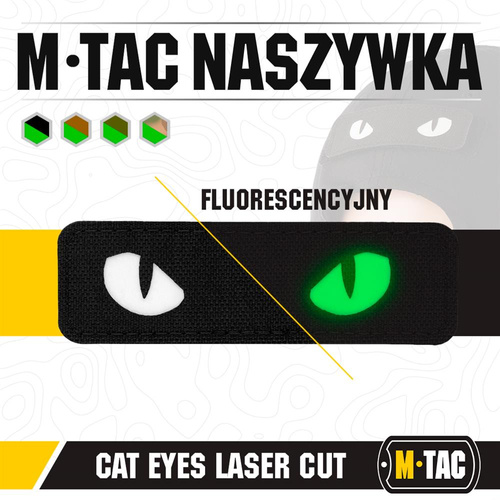 M-Tac - Нашивка Morale Patch - Cat Eyes - Laser Cut - Чорний - 51009299