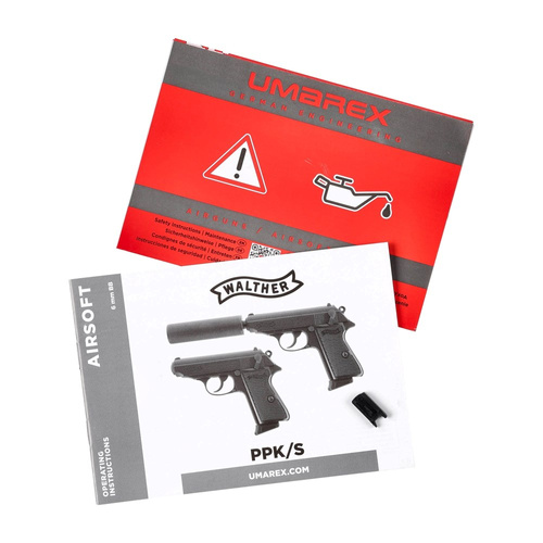 Umarex - Репліка ASG пістолета Walther PPK/S - Green Gas - чорний - 2.6557