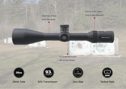 Vector Optics - Приціл Continental x8 3-24 SFP Zero Stop - 56 мм - чорний - SCOL-T50