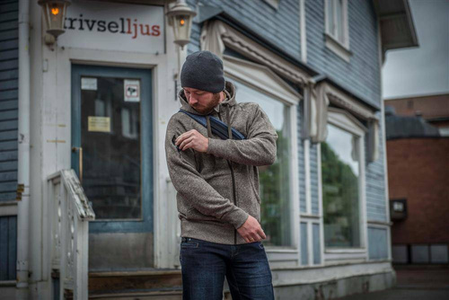Helikon - Толстовка з капюшоном Covert Tactical Hoodie - Fullzip - Синій меланж - BL-CHF-SF-M2