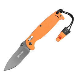 Ganzo - G7413 EDC Складаний ніж зі свистком - G-Lock - Помаранчевий - G7413-OR-WS