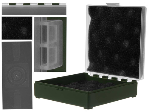 Megaline - Коробка для транспортування рушниці - 11x11x3,5 см - Зелено-прозора - 607/0001GT