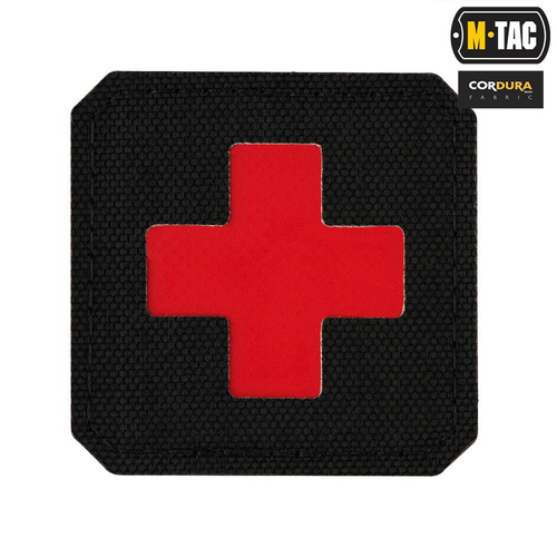 M-Tac - Нашивка Medic Cross Laser Cut - Cordura 500D - Червоний / Чорний  - 51122233