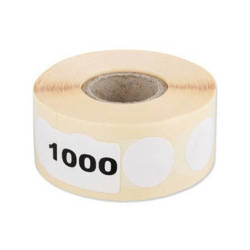 Наклейки мішені для стрільби - білі - 20 мм - 1000 шт.