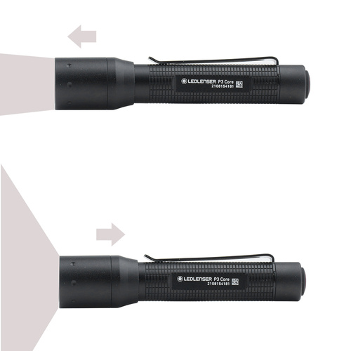Ledlenser - Світлодіодний ліхтар P3 Core - 90 лм - З регулюванням фокусу - Чорний - 502597