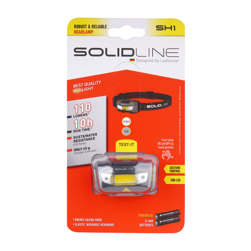 Ledlenser - Налобний ліхтар Solidline SH1 - 110 лм - сірий - 502743