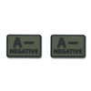 Helikon - Naszywka PVC - Grupa Krwi - A- NEG - Olive Green - 2szt.