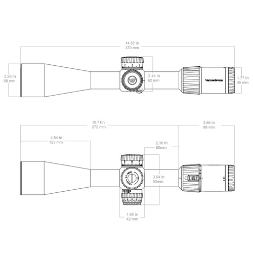 Vector Optics - Приціл Tauron 4-24x50 FFP - MPX1 - Чорний - SCFF-65