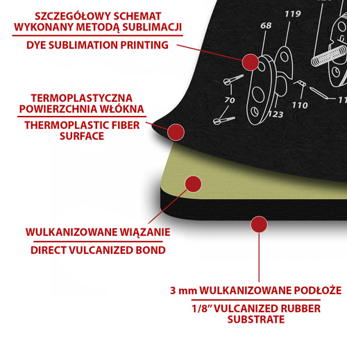 TekMat - Килимок для чищення зброї - CZ-75 - 27x43см - TEK-R17-CZ75