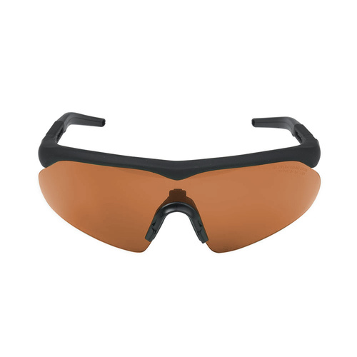 Swiss Eye - Стрілецькі окуляри Raptor Pro - Laser Lens 532/694/1064 - Чорний - Brown козирок - 40482
