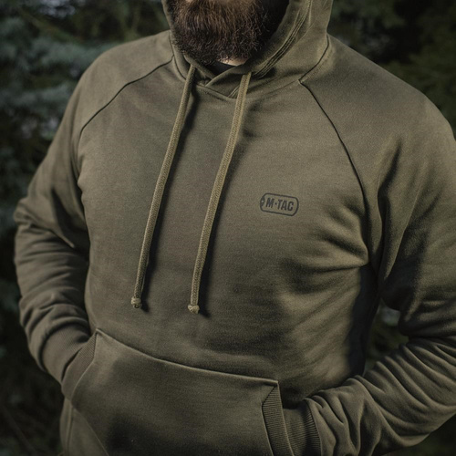 M-Tac - Жорсткий бавовняний реглан з капюшоном - Dark Olive - 51388048 - 