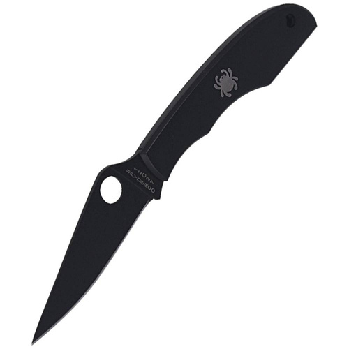 Spyderco - Ніж Grasshopper - чорне лезо з гладкою поверхнею - чорний - C138BKP