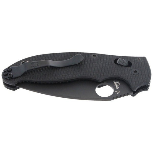 Складаний ніж Spyderco - Manix™ 2 G-10 Black / Black Blade - C101GPBBK2.