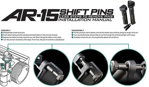 Strike Industries - Монтажні штифти зсуву для AR-15 - чорний - SI-AR15-SHIFT-BK