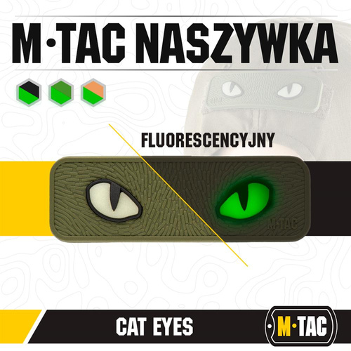 M-Tac - 3D ПВХ Нашивка "Котячі очі" - Оливковий - 51114001