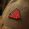 M-Tac - 3D Нашивка з ПВХ Valknut - Червоний / Чорний - 51163233