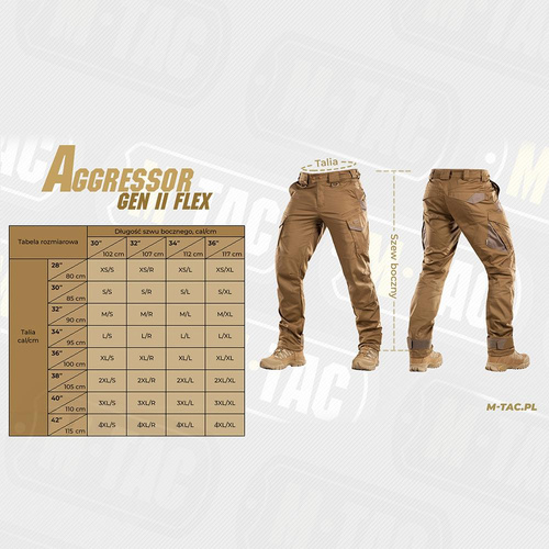 Штани тактичні M-Tac - Aggressor Gen.II Flex - Ripstop - Coyote Brown - 20058017.
