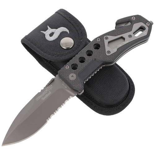 FOX - BlackFox Tactical Rescue Folder Knife - Black - BF-115.