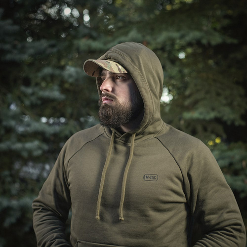 M-Tac - Жорсткий бавовняний реглан з капюшоном - Dark Olive - 51388048 - 