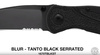 Kershaw - Тактичний ніж  Blur Tanto 1670TBLKST - 14C28N - Black - 1670TBLKST
