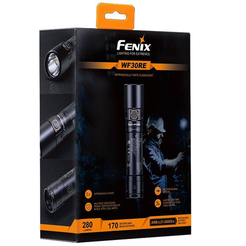 Fenix - світлодіодний ліхтар з акумулятором 2600 мАг - 280 лм - WF30RE