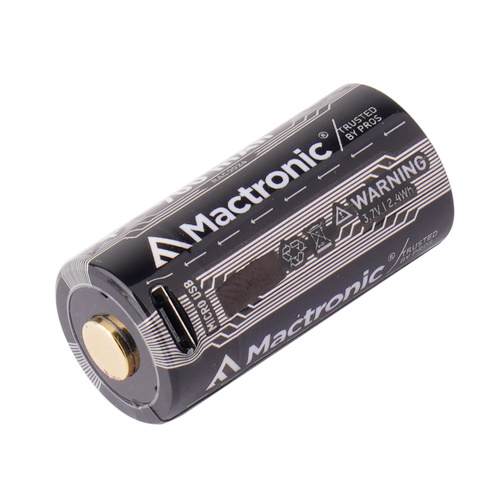 Mactronic - Акумуляторна батарея RCR123 z gniazdem microUSB 16340 - 700 mAh - 3,7 V - RAC0024