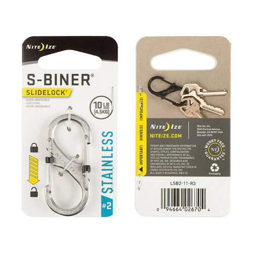Nite Ize - Карабін S-Biner #2 SlideLock - Сталь - LSB2-11-R3