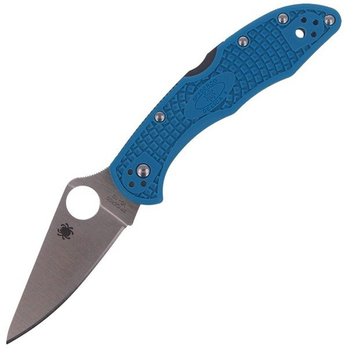 Складаний ніж Spyderco - Delica® 4 FRN Flat Ground Blue - синій - C11FPBL