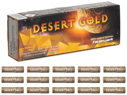 Цинкові феєрверки - Pistol Ray Desert Gold - 20 штук - Z527 