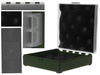 Megaline - Коробка для транспортування рушниці - 11x11x3,5 см - Зелено-прозора - 607/0001GT
