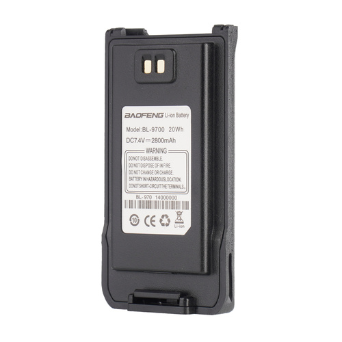 BaoFeng - Змінна акумуляторна батарея BL-9700 для BF-A58 - 7,4 В - 2800 мАг - BL-970