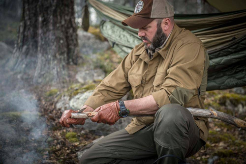 Helikon - Футболка Woodsman - Taiga Green / Coyote - KO-WDN-DC-1109A