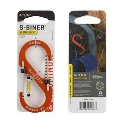 Nite Ize - Карабін-фіксатор S-Biner® SlideLock® Aluminum #4 - помаранчевий - LSBA4-19-R6