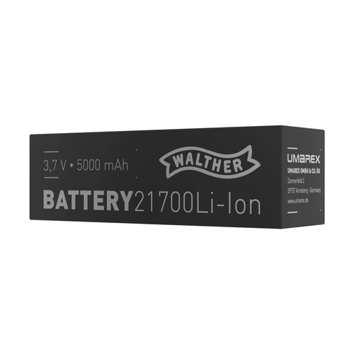 Walther - Акумуляторна батарея INR 21700 - 3,7 V - USB - 5000 мАг - Синій - 3.7154 