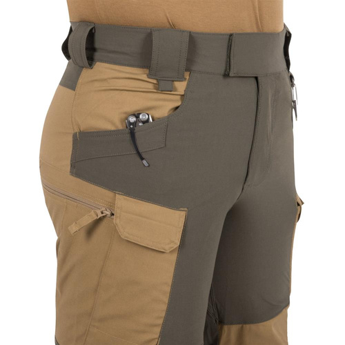 Helikon - Штани для вулиці Hybrid Outback Pants® - DuraCanvas® - Taiga Green / Чорний - SP-HOP-DC-0901A