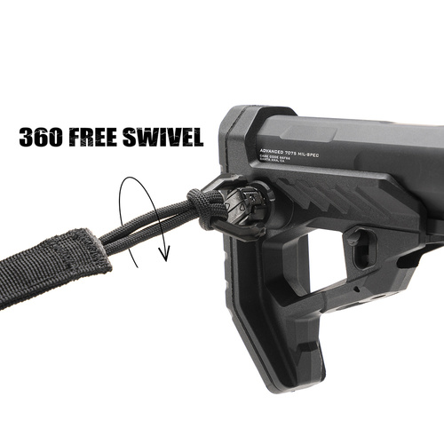 Strike Industries - Регульований приклад PDW Strike Polymer Pit Stock - чорний - SI-STRIKE-POLY-PIT-BK