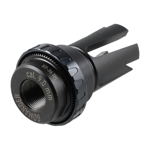 Gomander - Компенсатор полум'я Quadron - 9 мм - 1/2x36 TPI 9 - чорний - TB0.10174_0-1