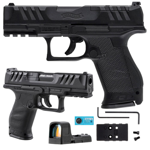 Umarex - Пневматичний пістолет CO2 Walther PDP Compact 4" Set - 4,5 мм - чорний - 5.8432-1
