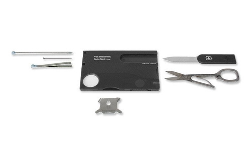 Victorinox - Швейцарська картка - Lite - Прозорий чорний - 0.7333.T3