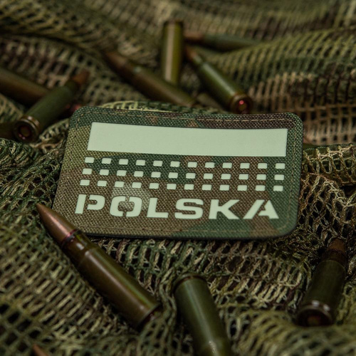M-Tac - Нашивка з прапором і написом Польща - Лазерне різання - Пікселі/Прямокутник - Мультикамера/Флюо - 51007208