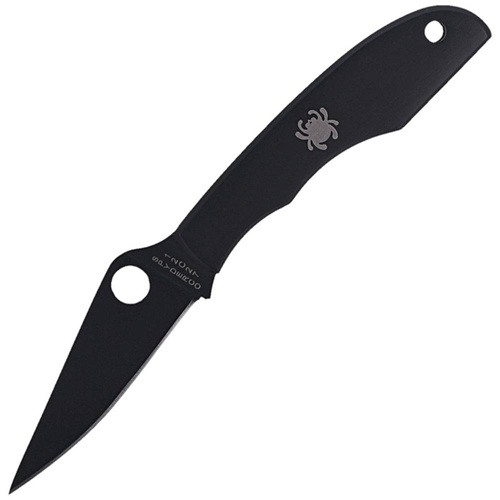 Spyderco - Ніж Grasshopper - чорне лезо з гладкою поверхнею - чорний - C138BKP