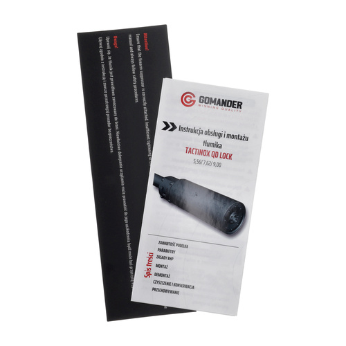 Gomander - Глушник для зброї Tactinox PCC QD L - 9 мм - M26x1.5 - чорний - TB0.9680_2