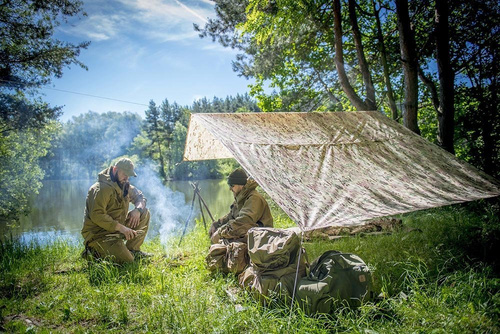 Helikon - Брезент, брезент для бівуаку Supertarp Small® - 250 x 200 см - Woodland - PO-STS-PO-03